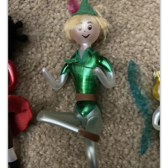 Peter Pan blown glass christmas ornament set. - Picture 2 of 4